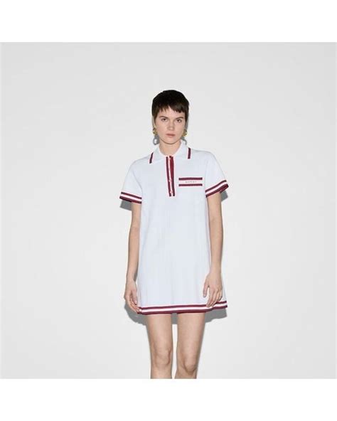 gucci white polo dress